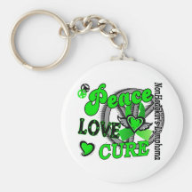 Peace Love Cure 2 Non-Hodgkin's Lymphoma Key Chain