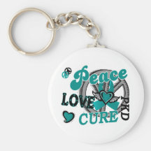 Peace Love Cure 2 PKD Polycystic Kidney Disease Key Chains
