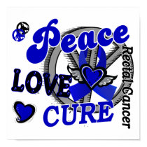 Peace Love Cure 2 Rectal Cancer / Anal Cancer Posters