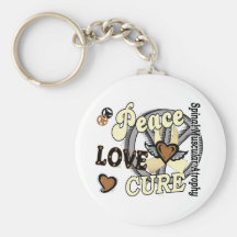 Peace Love Cure 2 SMA Spinal Muscular Atrophy Key Chains