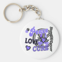 Peace Love Cure 2 Stomach Cancer Key Chains
