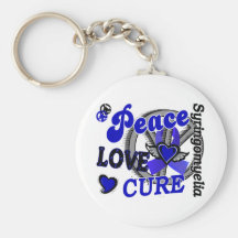 Peace Love Cure 2 Syringomyelia Keychains