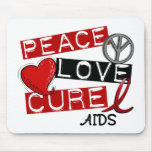 Peace, Love, Cure AIDS Mousepads