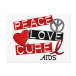 Peace, Love, Cure AIDS Postcard