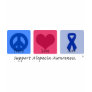 Peace Love Cure Alopecia T Shirts