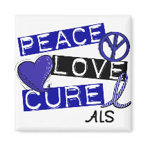 PEACE LOVE CURE ALS MAGNETS