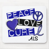 PEACE LOVE CURE ALS MOUSE MATS