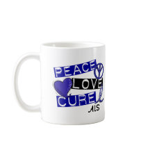 PEACE LOVE CURE ALS mugs by awarenessgifts PEACE LOVE CURE ALS mugs
