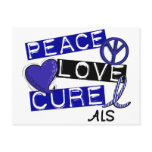 PEACE LOVE CURE ALS postcards