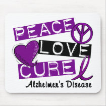 PEACE LOVE CURE ALZHEIMER’S DISEASE MOUSE PAD