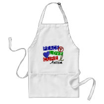 Peace Love Cure Autism Apron