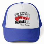 PEACE LOVE CURE BONE CANCER HAT
