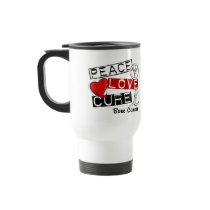 PEACE LOVE CURE BONE CANCER mugs by awarenessgifts PEACE LOVE CURE BONE CANCER mugs