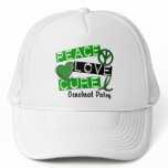 PEACE LOVE CURE CEREBRAL PALSY T-Shirts & Gifts hats