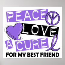 Peace Love Cure H Lymphoma Best Friend Posters