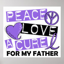 Peace Love Cure H Lymphoma Father Print