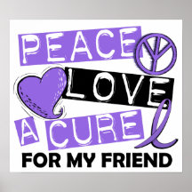 Peace Love Cure H Lymphoma Friend Posters