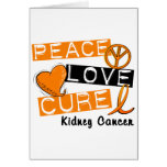 PEACE LOVE CURE KIDNEY CANCER CARDS