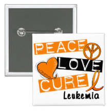 Peace Love Cure Leukemia Button