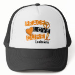 Peace Love Cure Leukemia Hats
