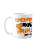 Peace Love Cure Leukemia Coffee Mug