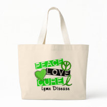 Peace Love Cure Lyme Disease 1 bags by awarenessgifts Peace Love Cure Lyme Disease 1 bags