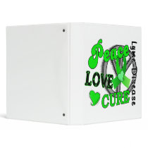 Peace Love Cure Lyme Disease 2 3 Ring Binders
