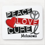 PEACE LOVE CURE MELANOMA MOUSE PAD