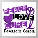 Peace Love Cure Pancreatic Cancer Print