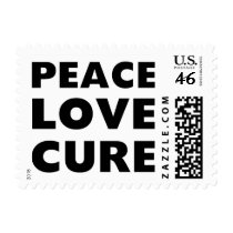 Peace Love Cure Postage Stamp