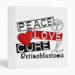 Peace Love Cure Retinoblastoma Vinyl Binder