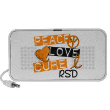 Peace Love Cure RSD Reflex Sympathetic Dystrophy Laptop Speakers