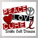 Peace Love Cure Sickle Cell Disease Posters