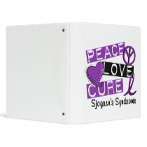 Peace Love Cure Sjogren's Syndrome 3 Ring Binders