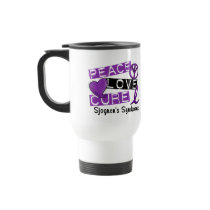 Peace Love Cure Sjogren's Syndrome Mug