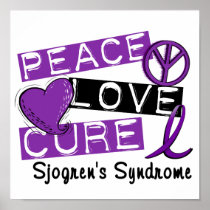 Peace Love Cure Sjogren's Syndrome Print