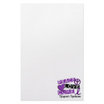 Peace Love Cure Sjogren's Syndrome Custom Stationery