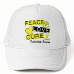PEACE LOVE CURE Testicular Cancer hats