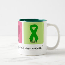 Peace Love Cure Tourettes Mug