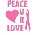 PEACE LOVE CURE t-shirts
