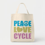 Peace Love Cycle Canvas Bags