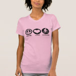 Peace Love Cycling (female) Tee Shirts