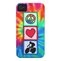 Peace, Love, Cycling iPhone 4 Case-Mate Cases