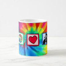 Peace, Love, Cycling Mugs