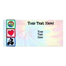 Peace, Love, Cycling Rack Card Design