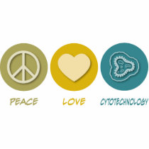 Peace Love Cytotechnology photo sculptures
