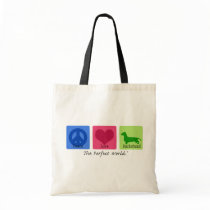 Peace Love Dachshund bags by dogwiregifts Peace Love Dachshund bags