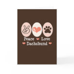Peace Love Dachshund Greeting Card