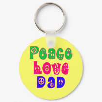 Peace Love Dad Gifts keychains by FathersDayProducts Peace Love Dad Gifts keychains