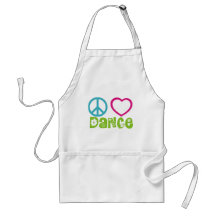 Peace Love Dance Aprons